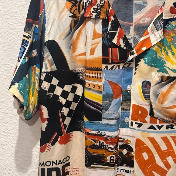 Rhude Rayon All Over Print Shirt (RRP $545.00) - Picture 2 of 5